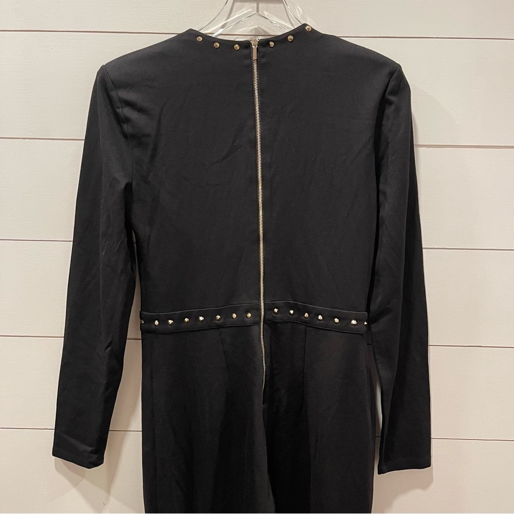 BeBe Black Studded Jumpsuit Womens Size 10 NWOT - Picture 6 of 13